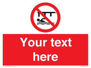 Custom Do not swim in the vicinity of piers